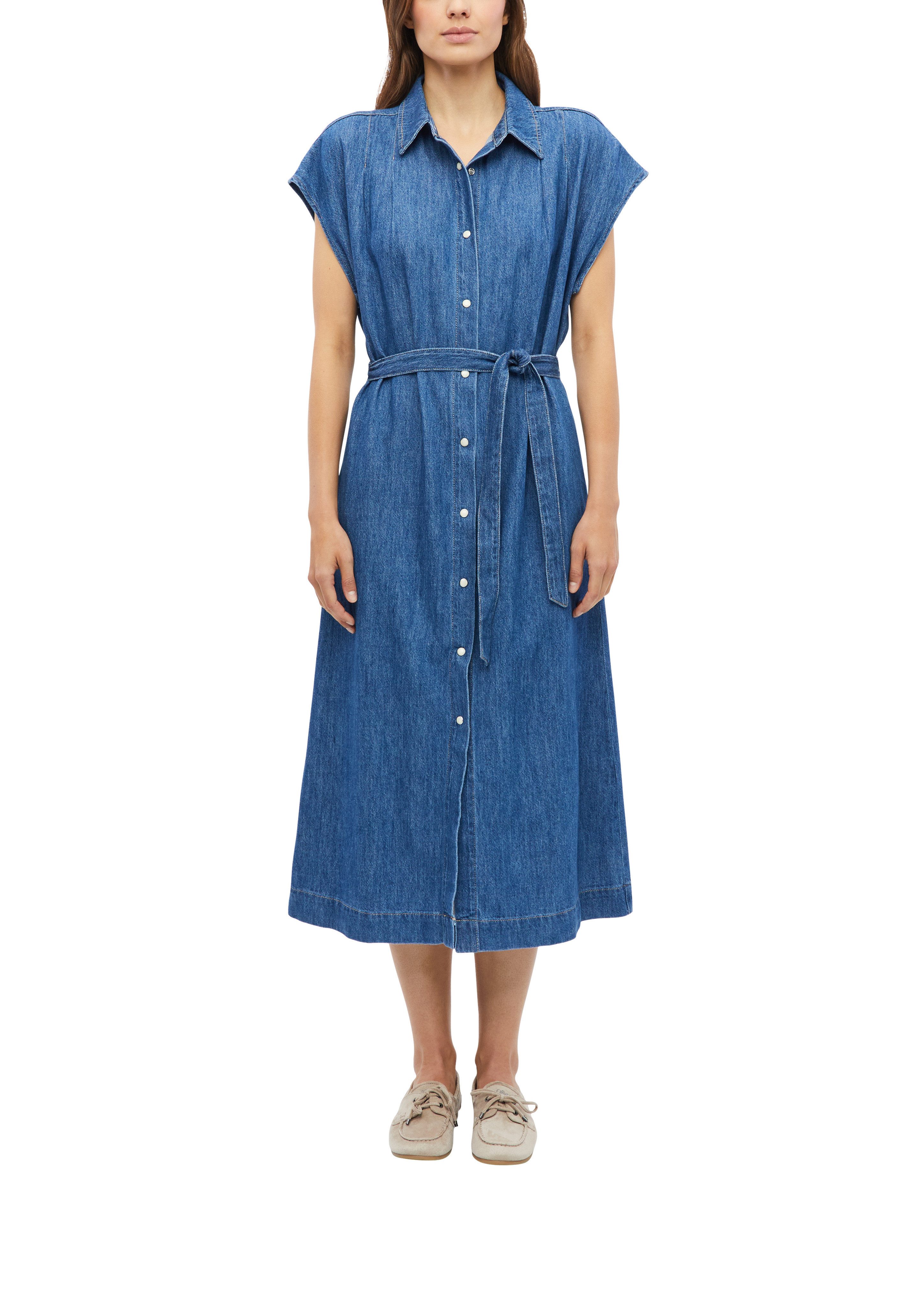 s.Oliver Jeanskleid mit Textil Gürtel