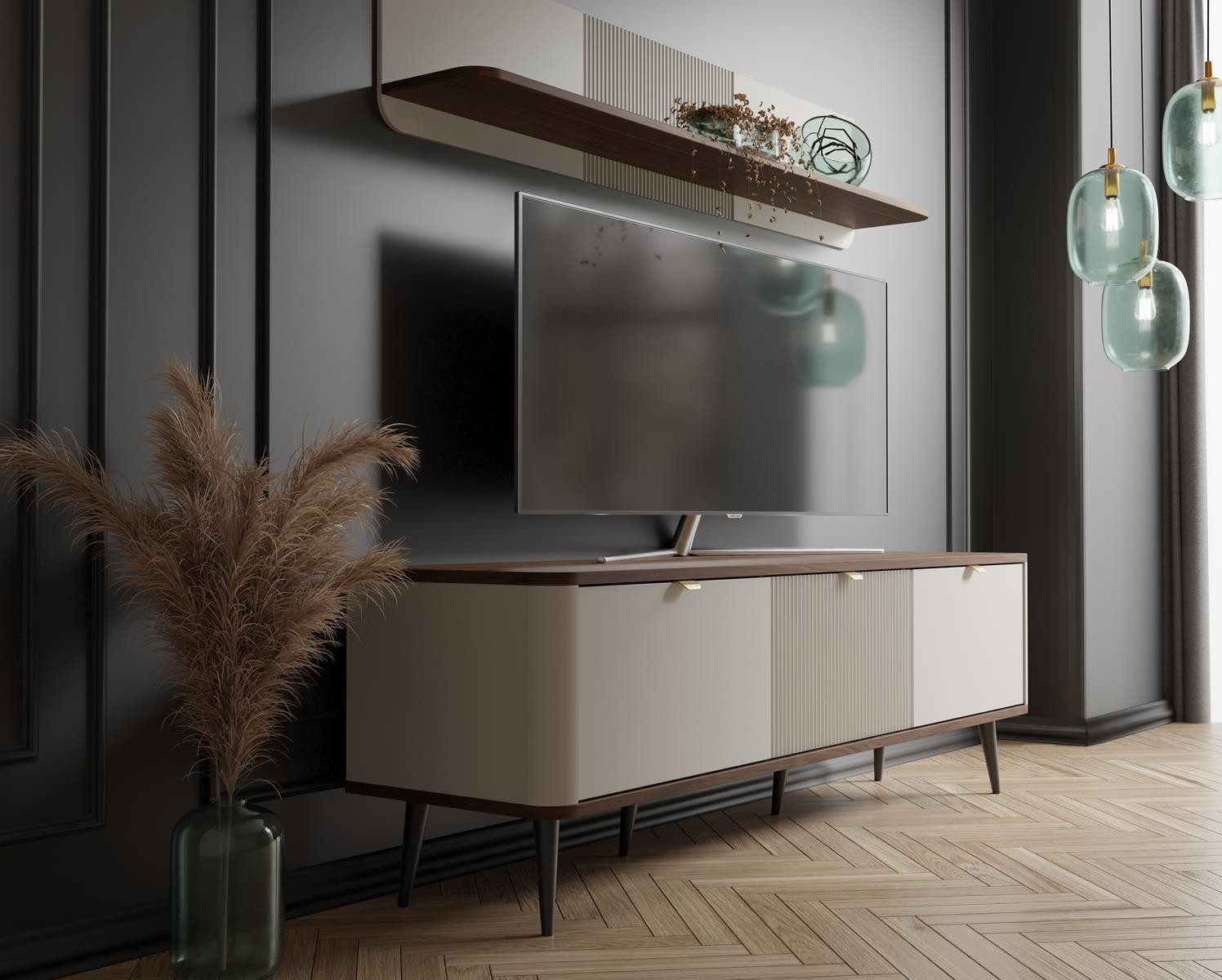 Compleo TV-Schrank mit 3 Türen, TV-Kommode günstig online kaufen