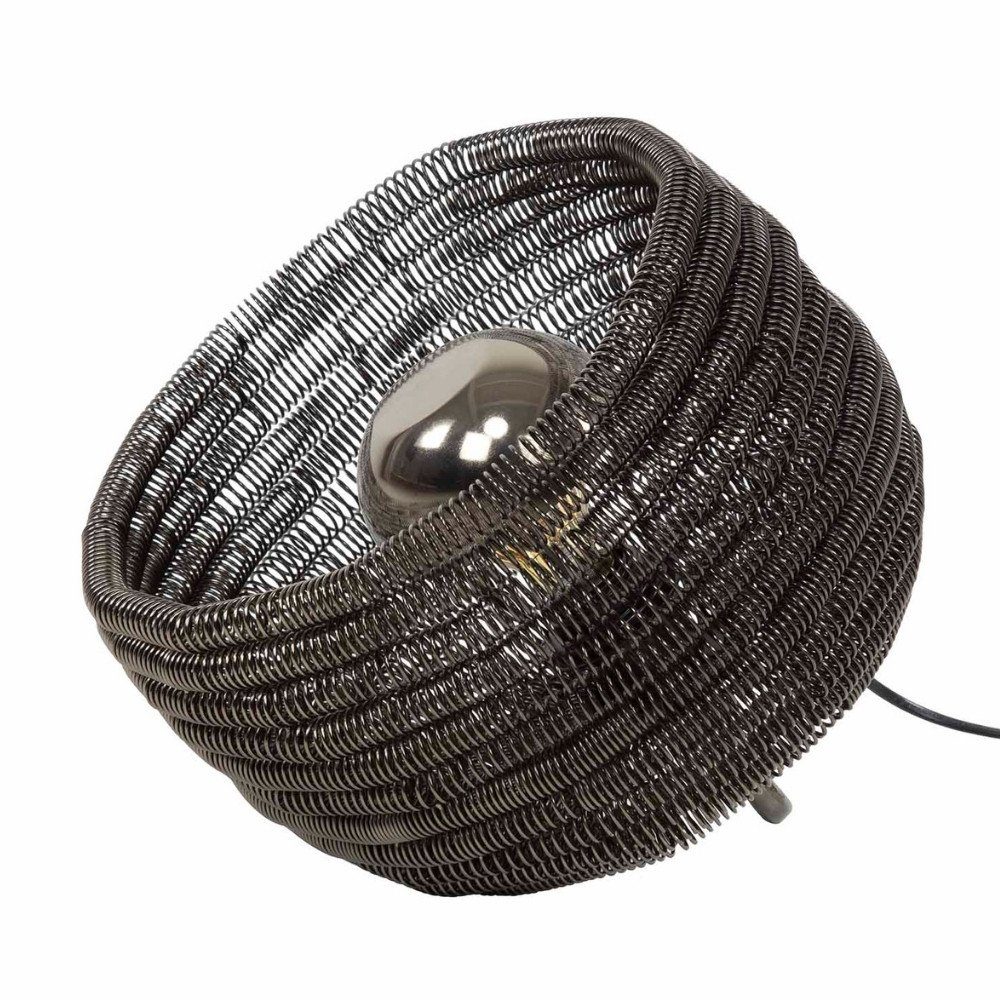 Leuchtmittel Nachttischlampe, in Tischleuchte, Angabe, keine Liz Nein, enthalten: Tischleuchte 300mm, Nickel E27 famlights Tischlampe warmweiss, Tischleuchte,