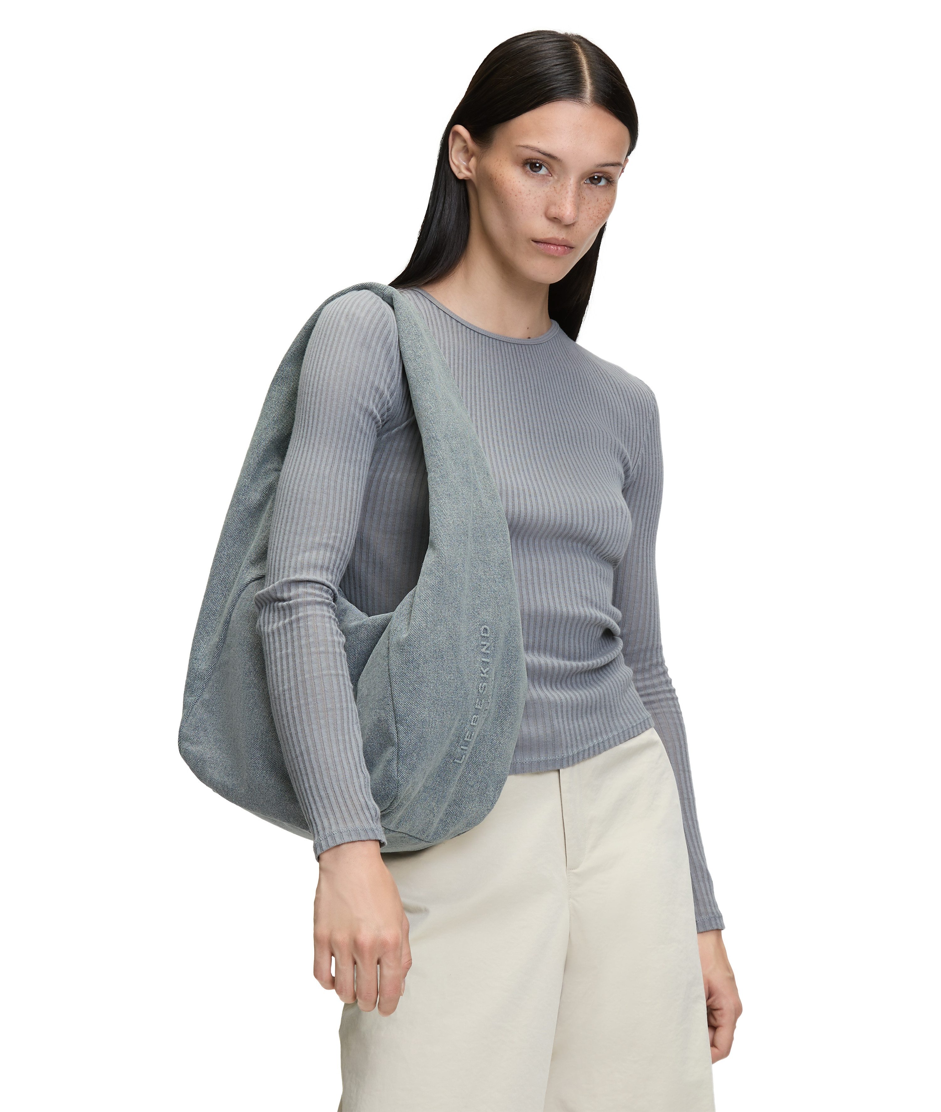 Liebeskind Berlin Schultertasche Denim Hobo Bag günstig online kaufen