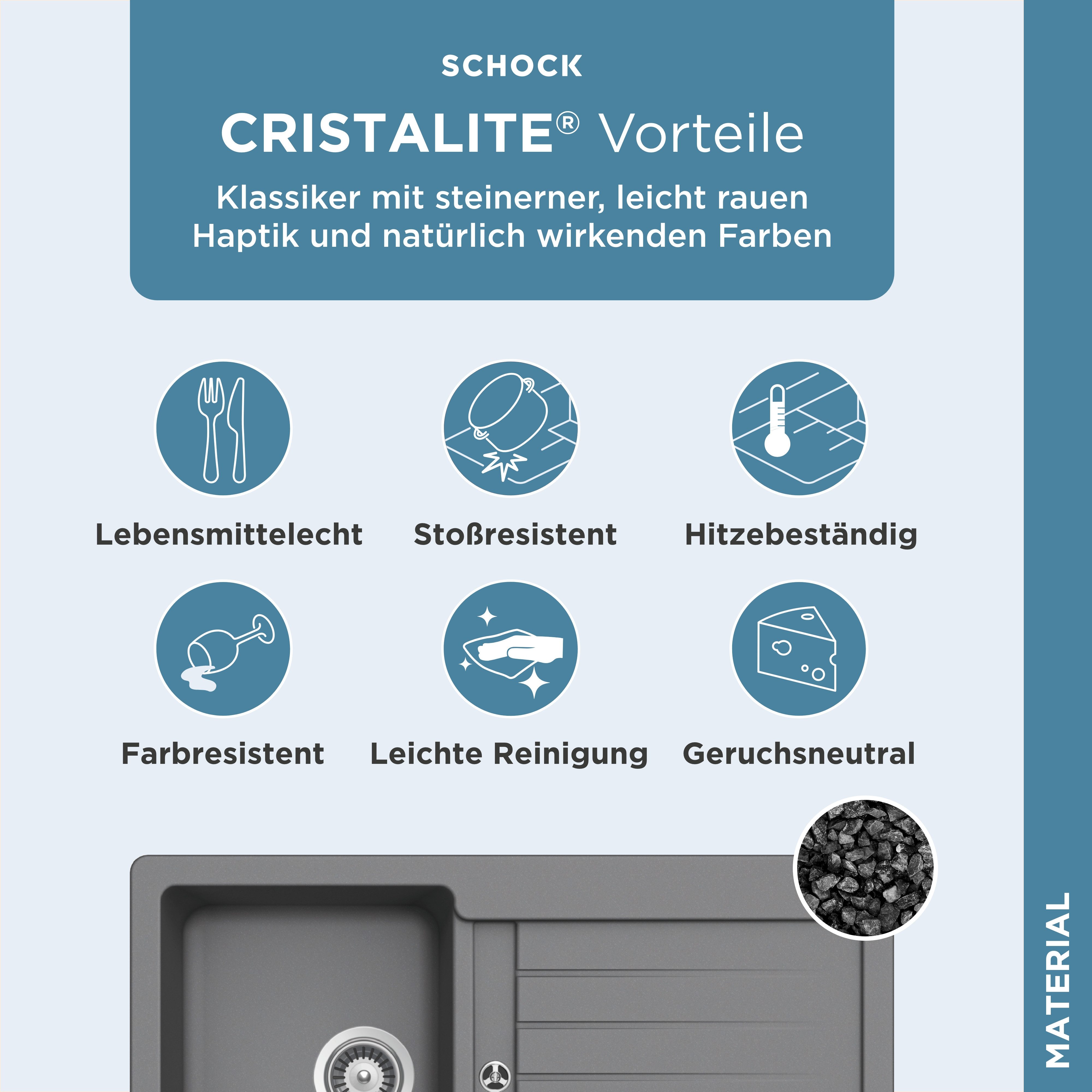 Schock Granitspüle Typos D-100, rechteckig