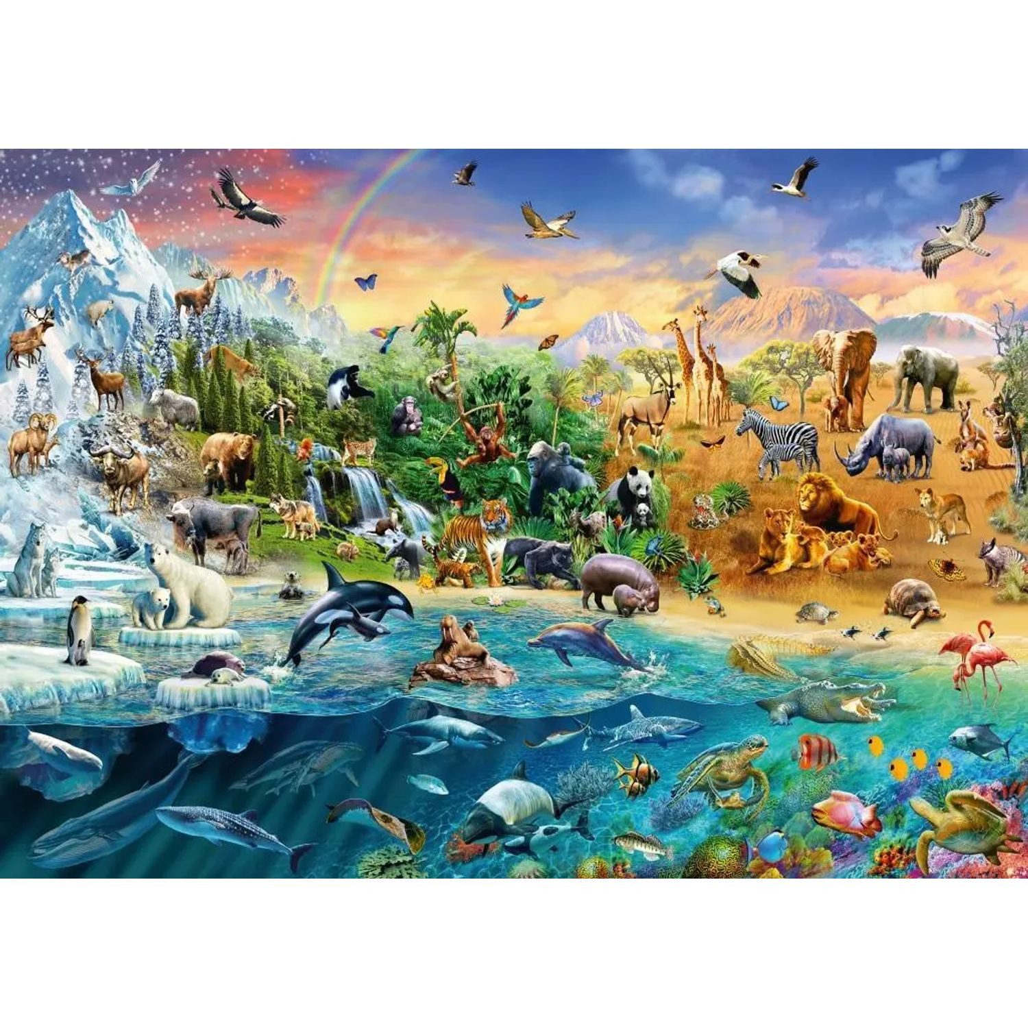Schmidt Spiele Puzzle Die Welt der Tiere - Puzzle 1000 Teile, 1000 Puzzleteile
