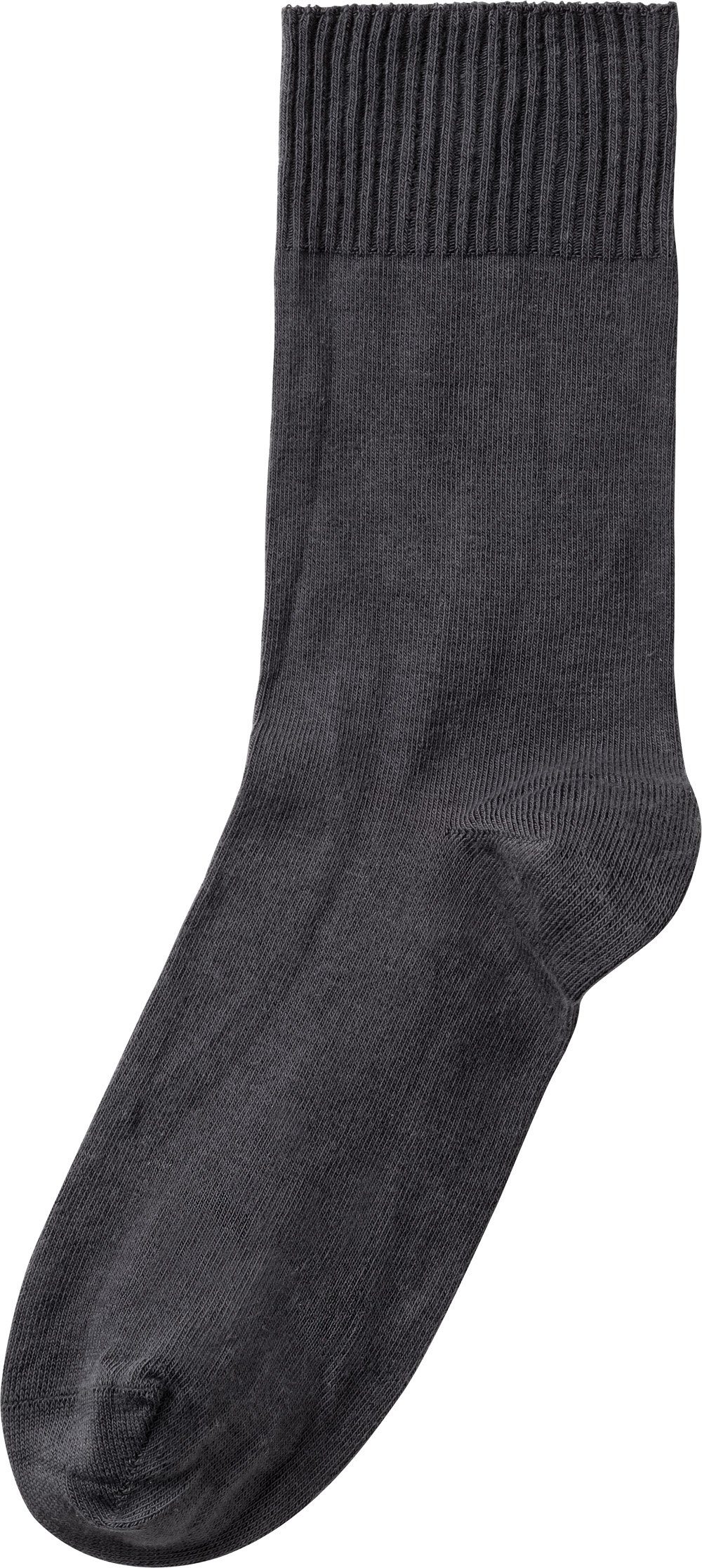 Calsana Langsocken (5er-Pack) venenfreundlich, druckfreier grau Komfortbund Diabetiker für und geeignet