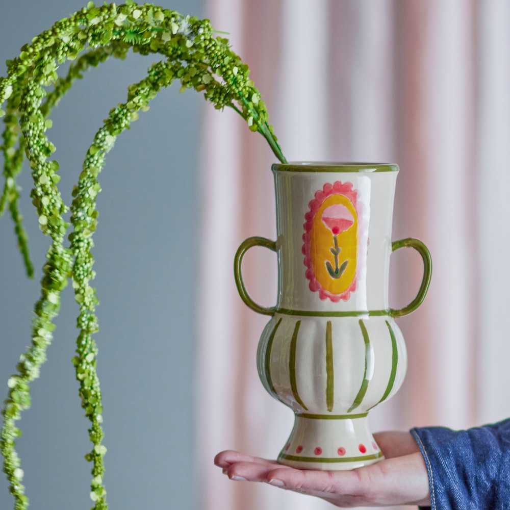 Bloomingville Dekovase Bloomingville Vase ODINA Creme günstig online kaufen