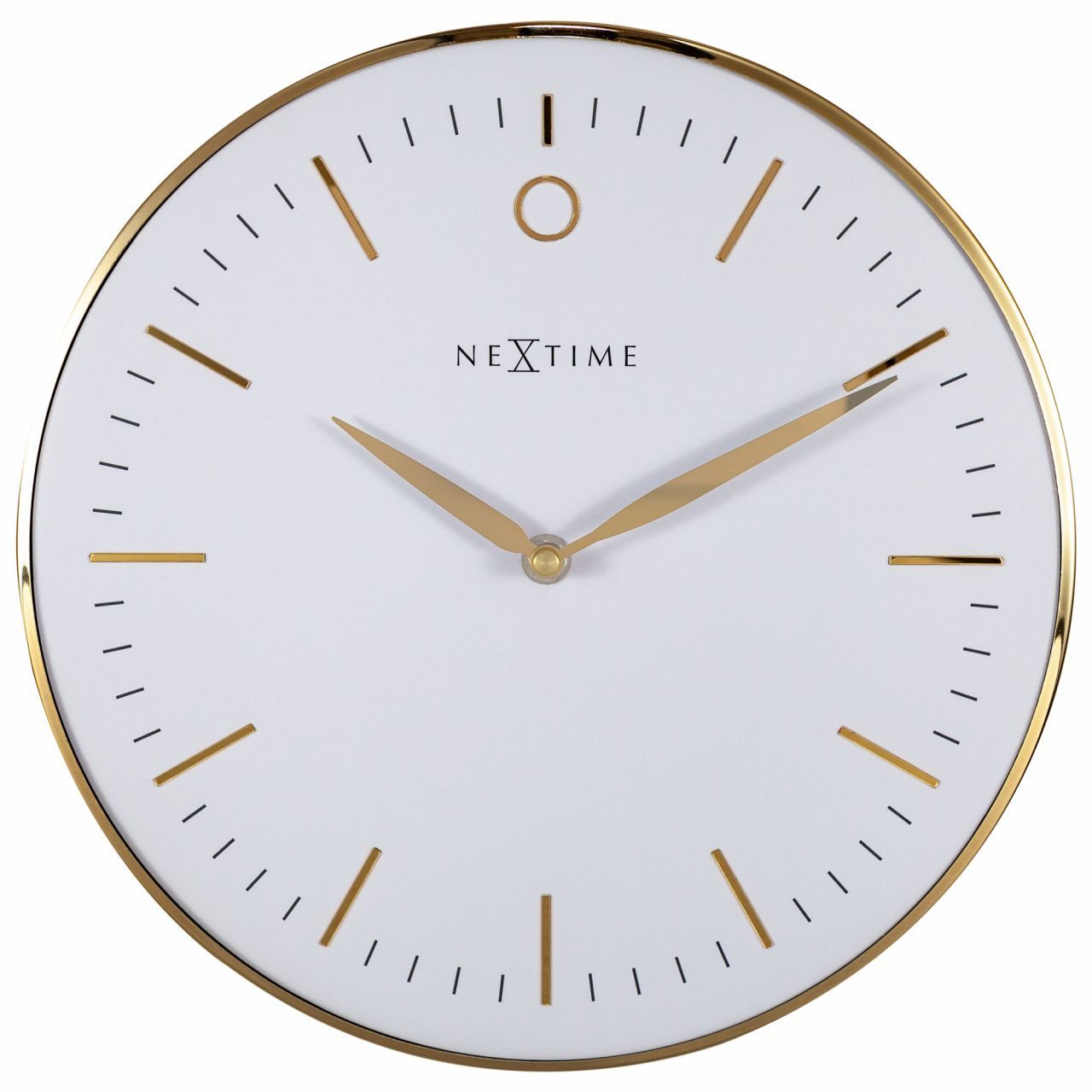 NEXTIME Wanduhr Nextime Wanduhr Small Glamour Ø 30 cm weiß
