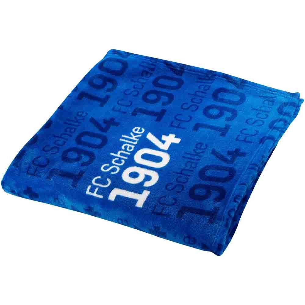 FC Schalke 04 Kunstfaserbettdecke FC Schalke 04 Decke Flanellfleece Logo günstig online kaufen
