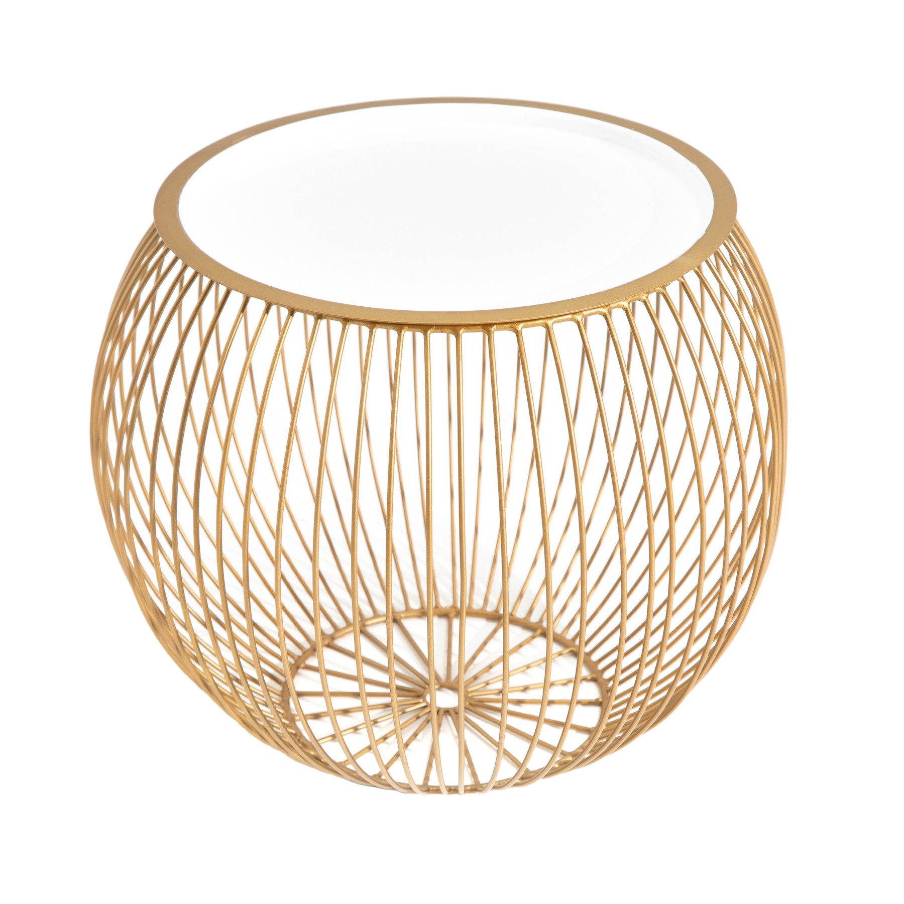 riess-ambiente Couchtisch STORAGE Ø40cm gold / weiß · abnehmbares Tablett ( günstig online kaufen