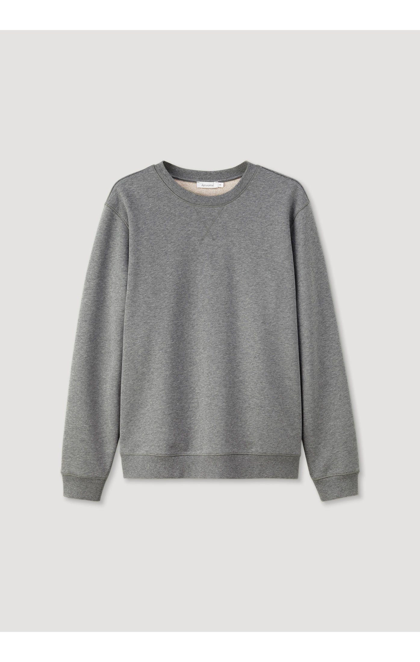 reiner Sweatshirt Hessnatur Bio-Baumwolle (1-tlg) grau aus