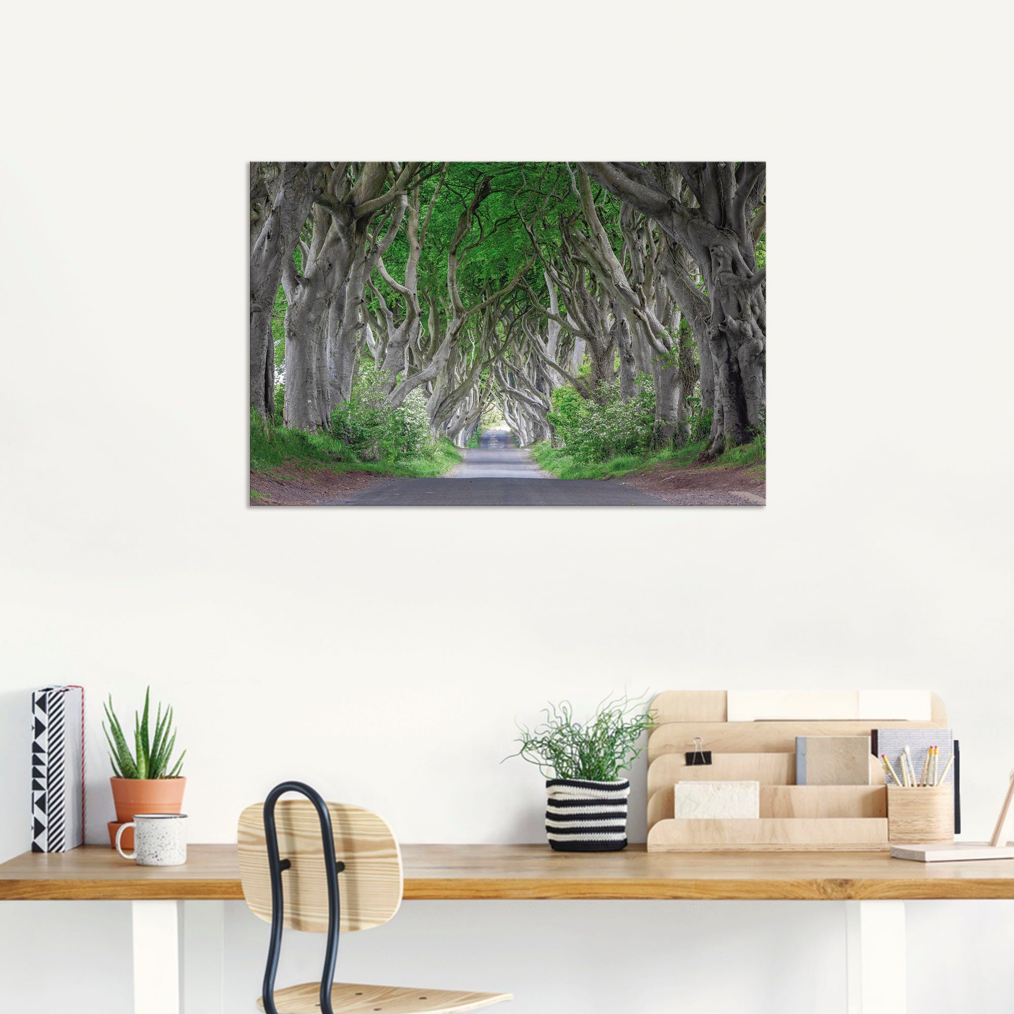 den oder durch Straße Waldbilder als Größen Artland Zauberwald, (1 Alubild, Leinwandbild, versch. in Poster Wandbild St), Wandaufkleber