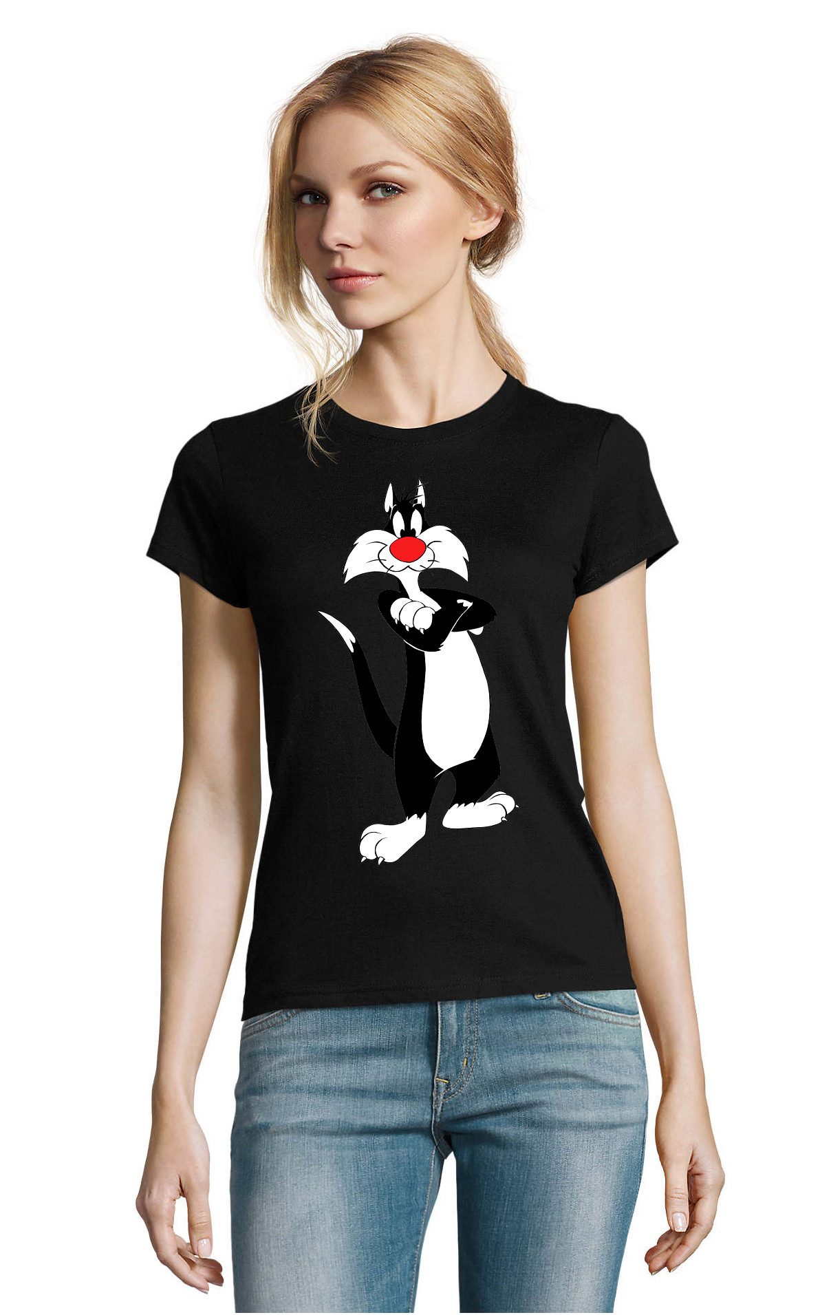 Blondie & Brownie T-Shirt Silvester Tweety Looney Cartoon Daffy Duck