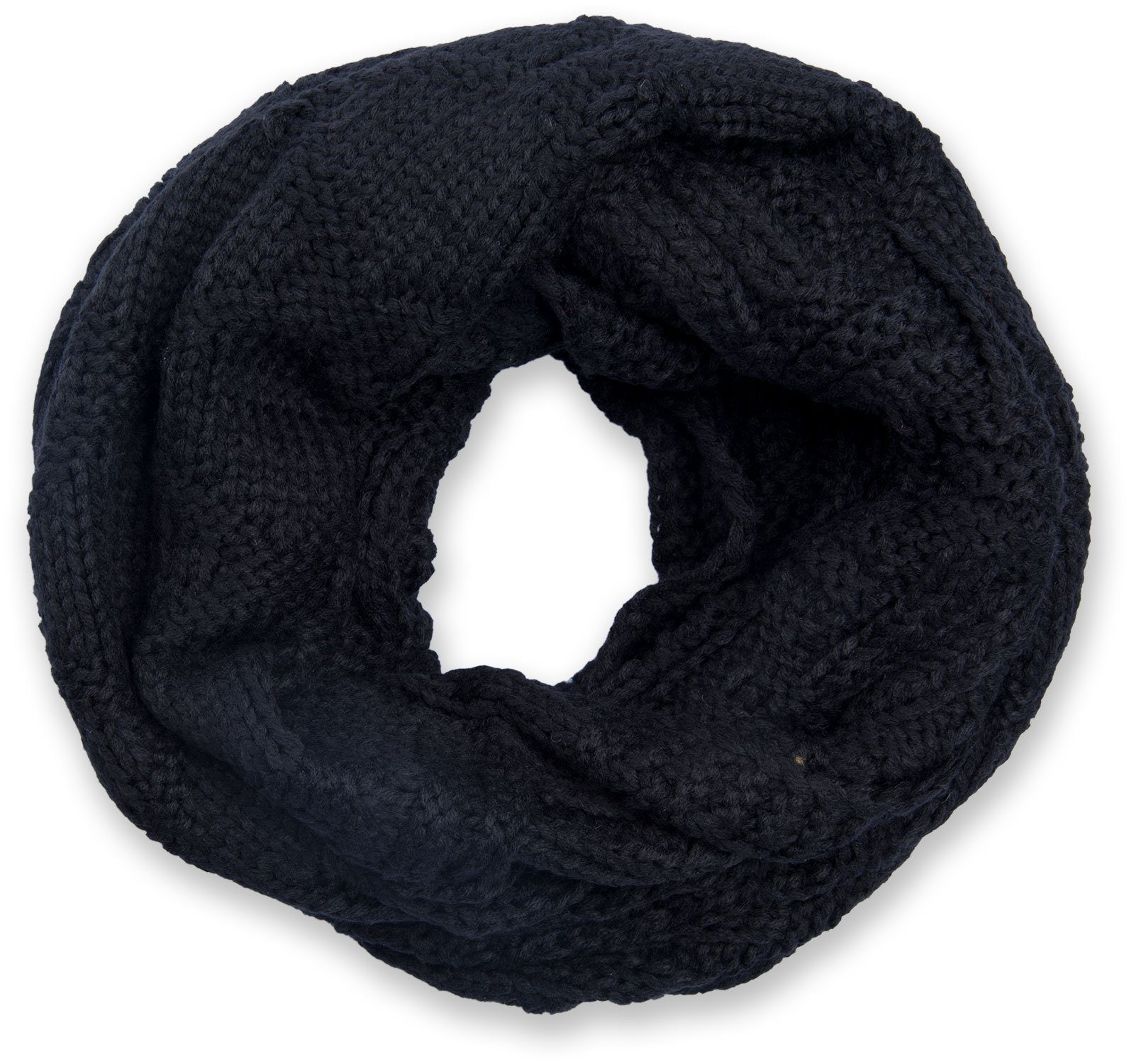 Strickschal Strick Loop mit Gitter und Rippenmuster