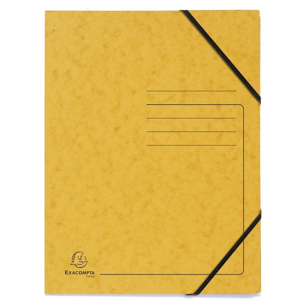 EXACOMPTA Schreibmappe Sammelmappe - A4, 355 g/qm, Gummizug, gelb
