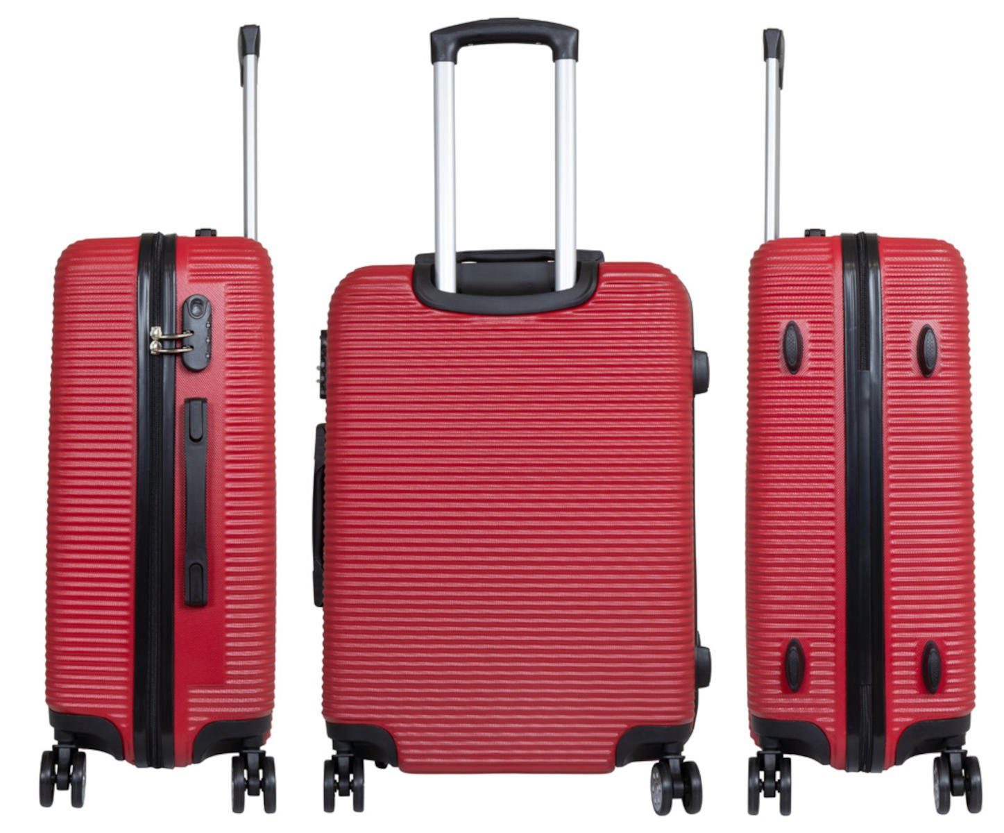 Warenhandel König Hartschalen-Trolley Malaga, 4 Rollen, aufrecht rollbar