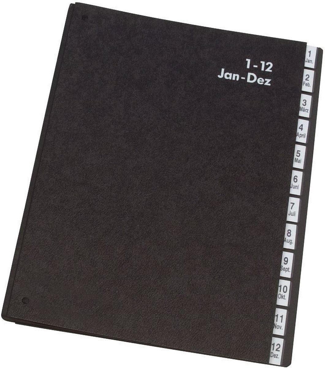 Connect Organisationsmappe Pultordner 1-12 schwarz