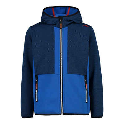 CMP Jacquardstrickjacke Kid Jacquard Fix Hood aus Knit-Tech-Gewebe