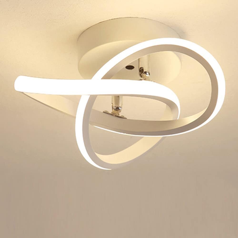 GelldG LED Deckenleuchte Lampe Decke LED Ringe Design Weiß Deckenleuchte warmes Licht