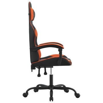 vidaXL Gaming-Stuhl Gaming-Stuhl Drehbar Schwarz und Orange Kunstleder (1 St)