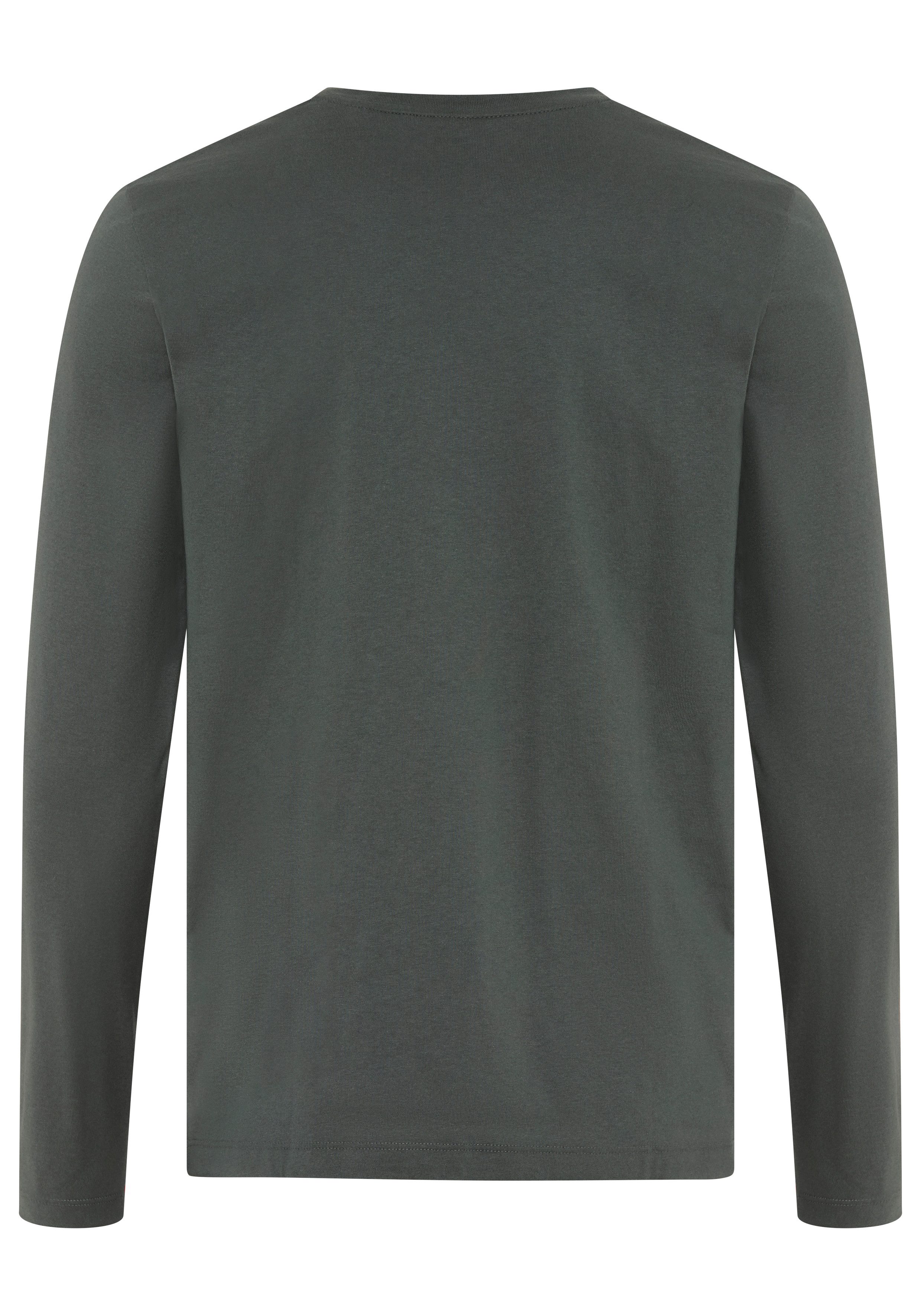 BOSS ORANGE Langarmshirt Tacks mit Markenlogo auf der Brust