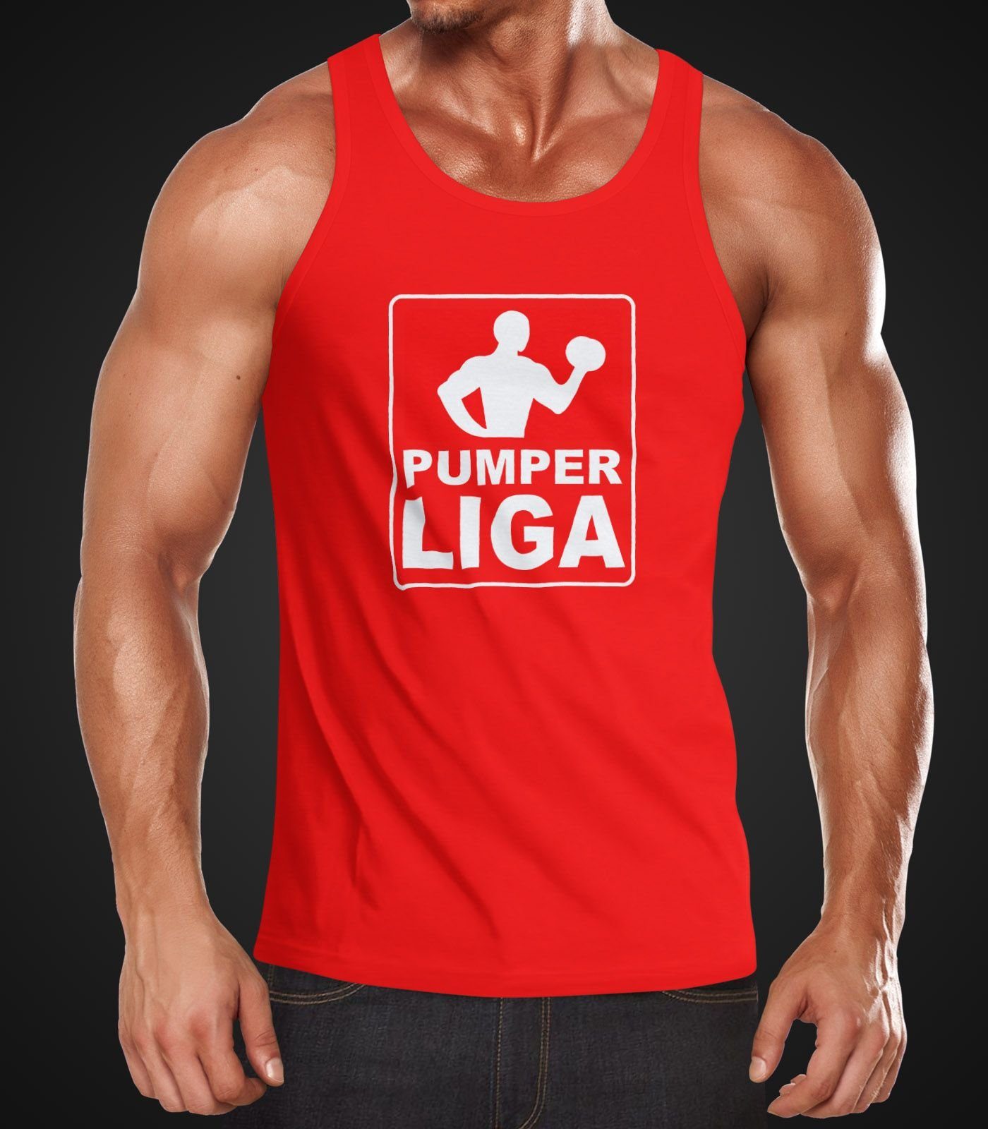 MoonWorks Tanktop Herren Tanktop Pumper Liga günstig online kaufen
