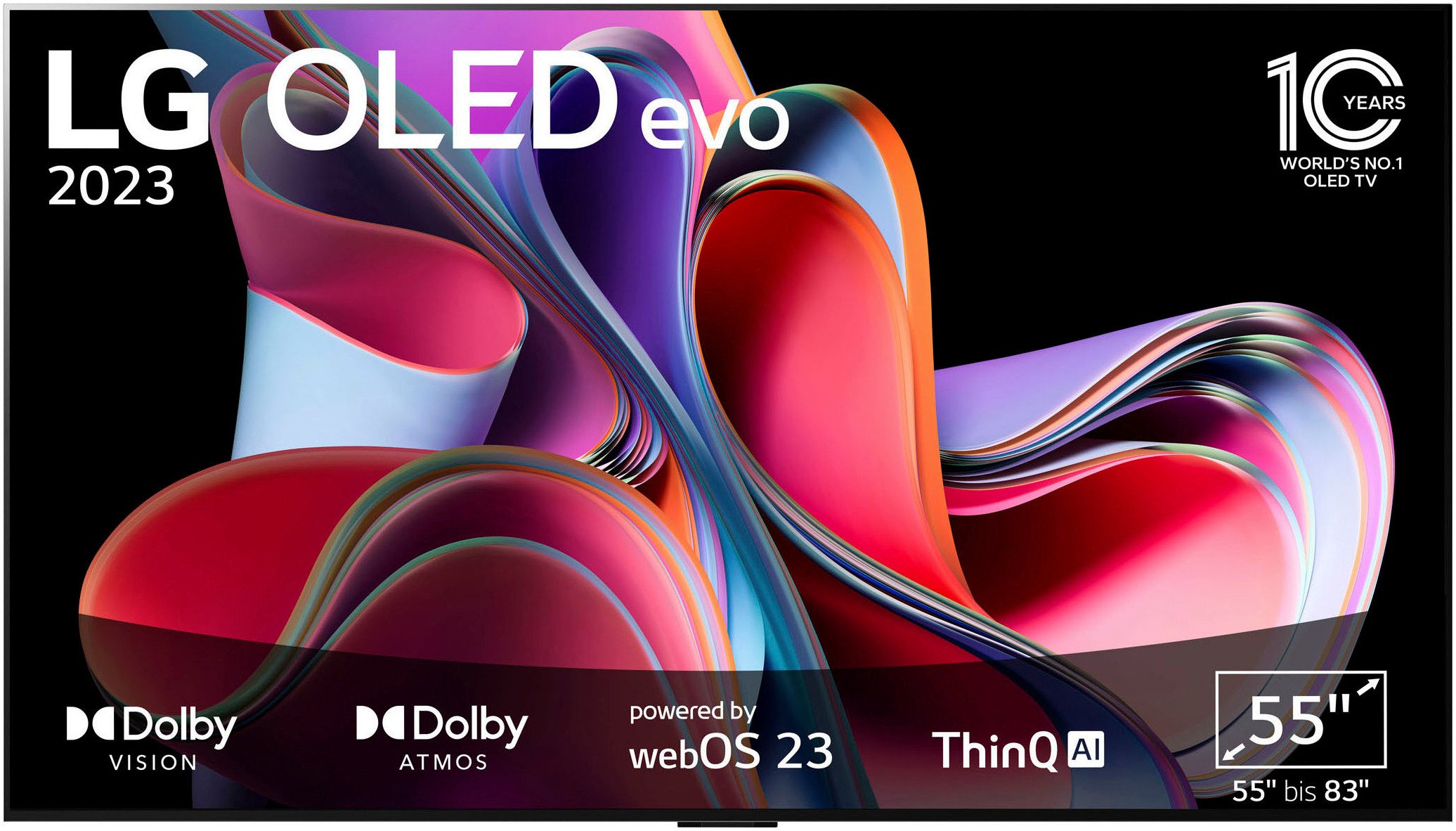 Valentinstagsgeschenk LG OLED55G39LA OLED-Fernseher (139 cm/55 Zoll, 4K Ultra HD, Smart-TV, OLED evo, α9 Gen6 4K AI-Prozessor, Brightness Booster Max)
