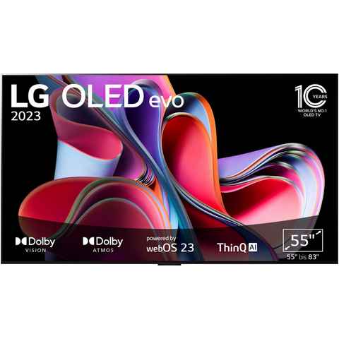 LG OLED55G39LA OLED-Fernseher (139 cm/55 Zoll, 4K Ultra HD, Smart-TV, OLED evo, α9 Gen6 4K AI-Prozessor, Brightness Booster Max)