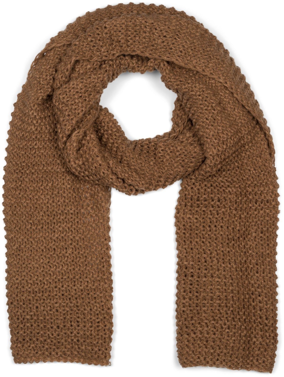 styleBREAKER Strickschal Langer Strick Schal mit Wellen Strickmuster, (1-St)