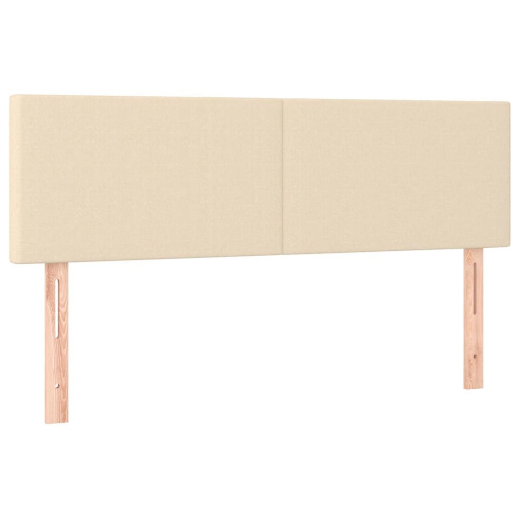 vidaXL Bett Kopfteile Creme 144x5x78/88 cm Stoff (1-tlg)