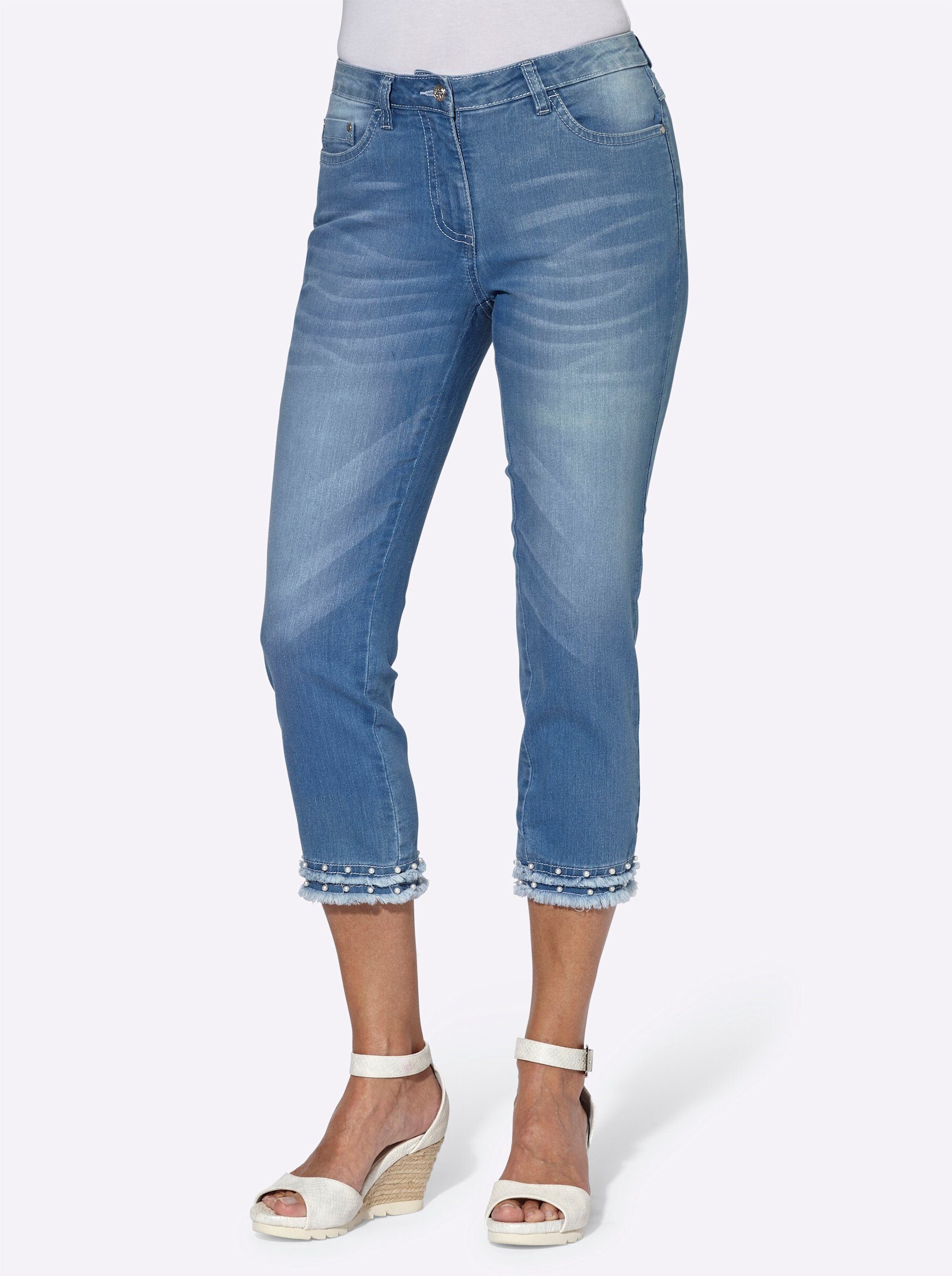 Witt Jeansshorts Jeans wadenlang leicht vertieft günstig online kaufen