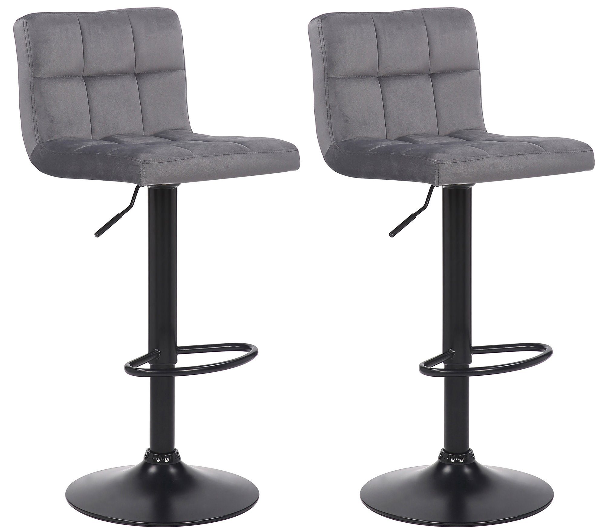 CLP Barhocker Feni Samt (2er Set, 2 St., 2er), gepolstert, höhenverstellbar günstig online kaufen