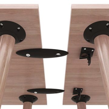 SO-TECH® Möbelbeschlag 2er Set Tischplattenverbinder SURF 180 x 60 mm schwarz (2 St), Tisch-Verriegelung Hebelverschluss inkl. Befestigungsmaterial