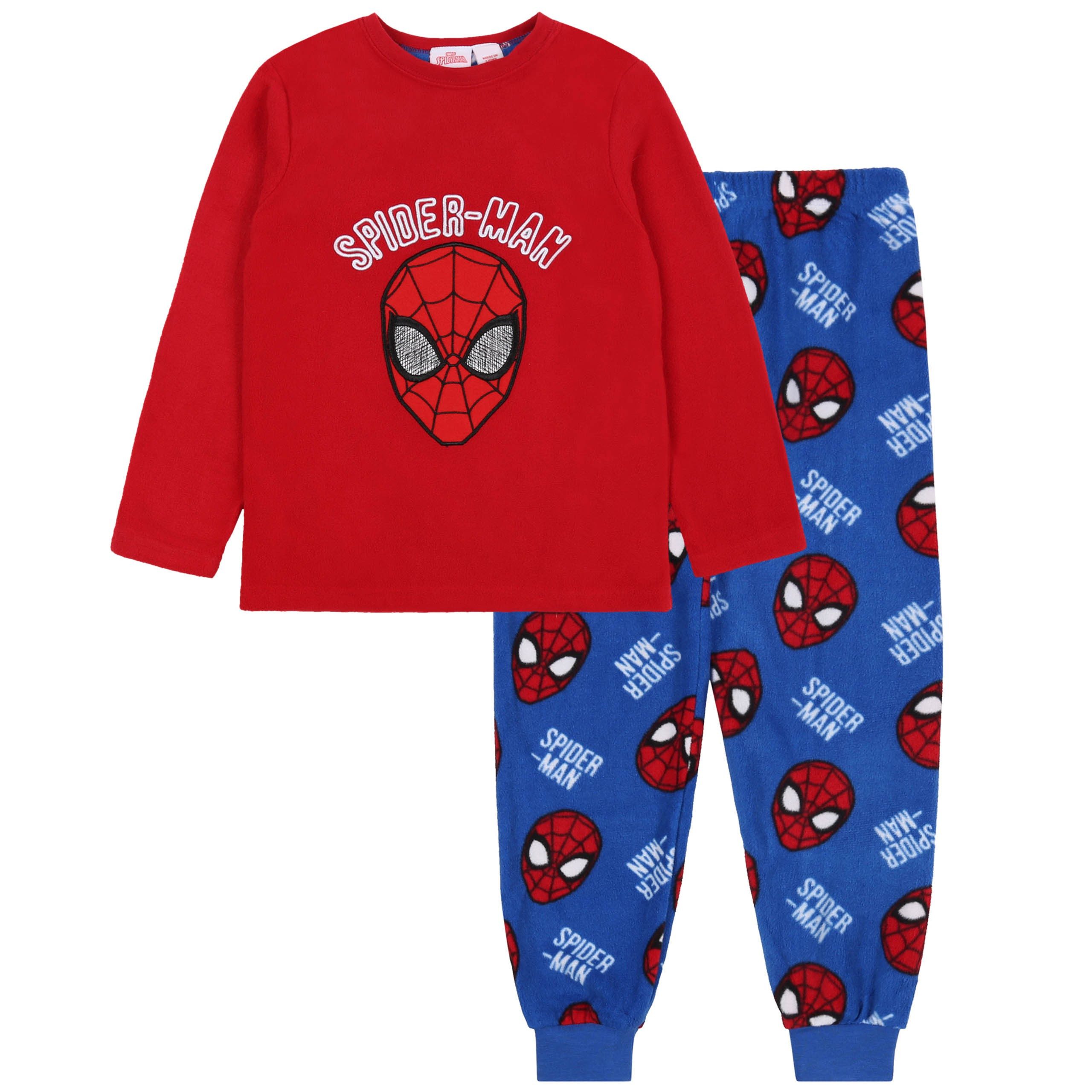 MARVEL Pyjama MARVEL Spider-Man Pyjama/Schlafanzug für Jungen, rot-blau 5-6 Jahre