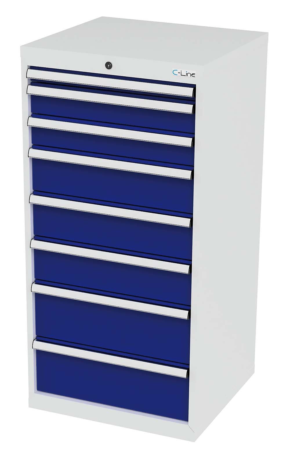 Simplaflex Werkzeugschrank Simplaflex Schubladenschrank, 8 Schubladen, BxTxH 600x575x1220 mm