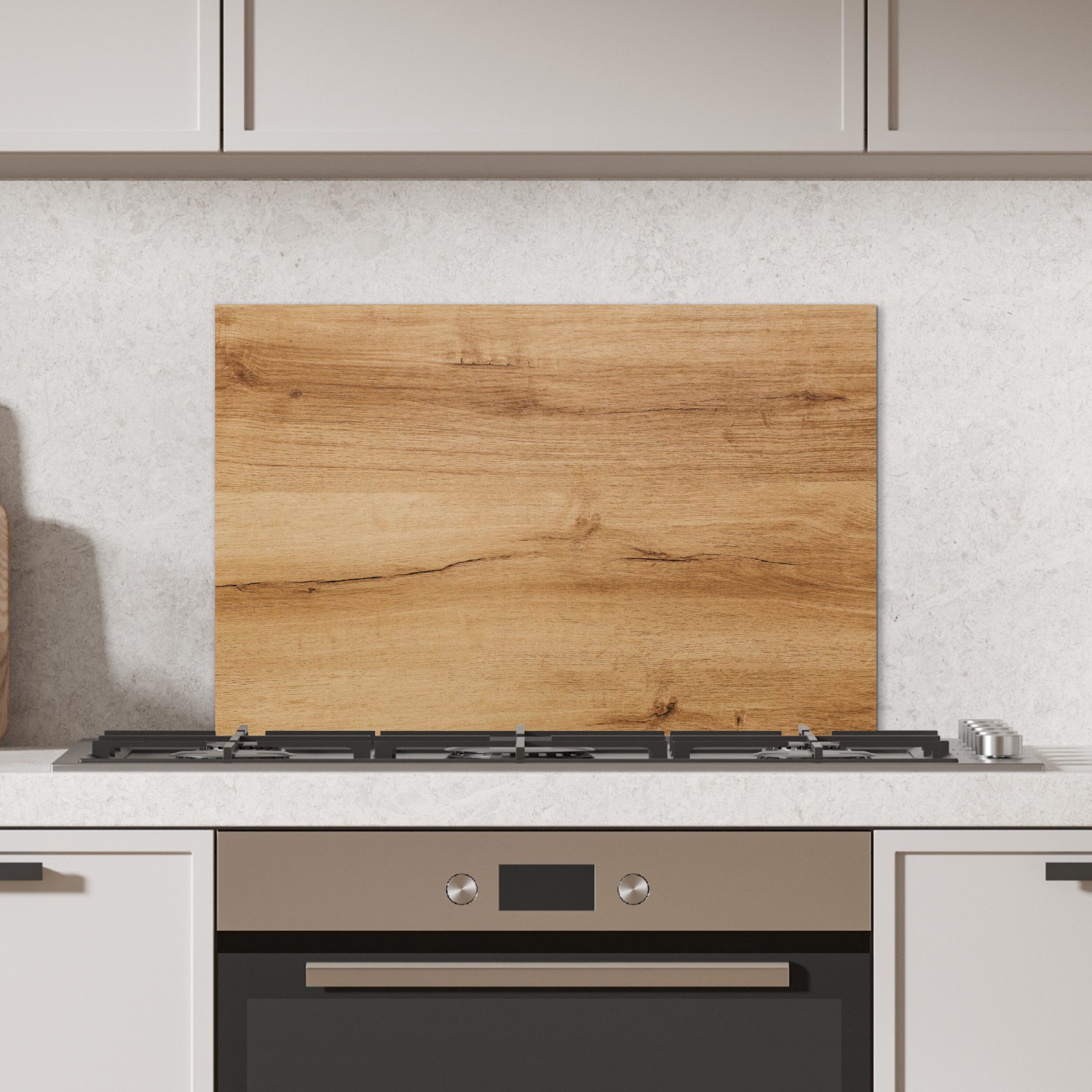 KitchenYeah Küchenrückwand Holzoptik/print - Braun - Holz, (1-tlg), Spritzschutz Küche, Küchendeko, 60x40 cm – Bild 2 von 5