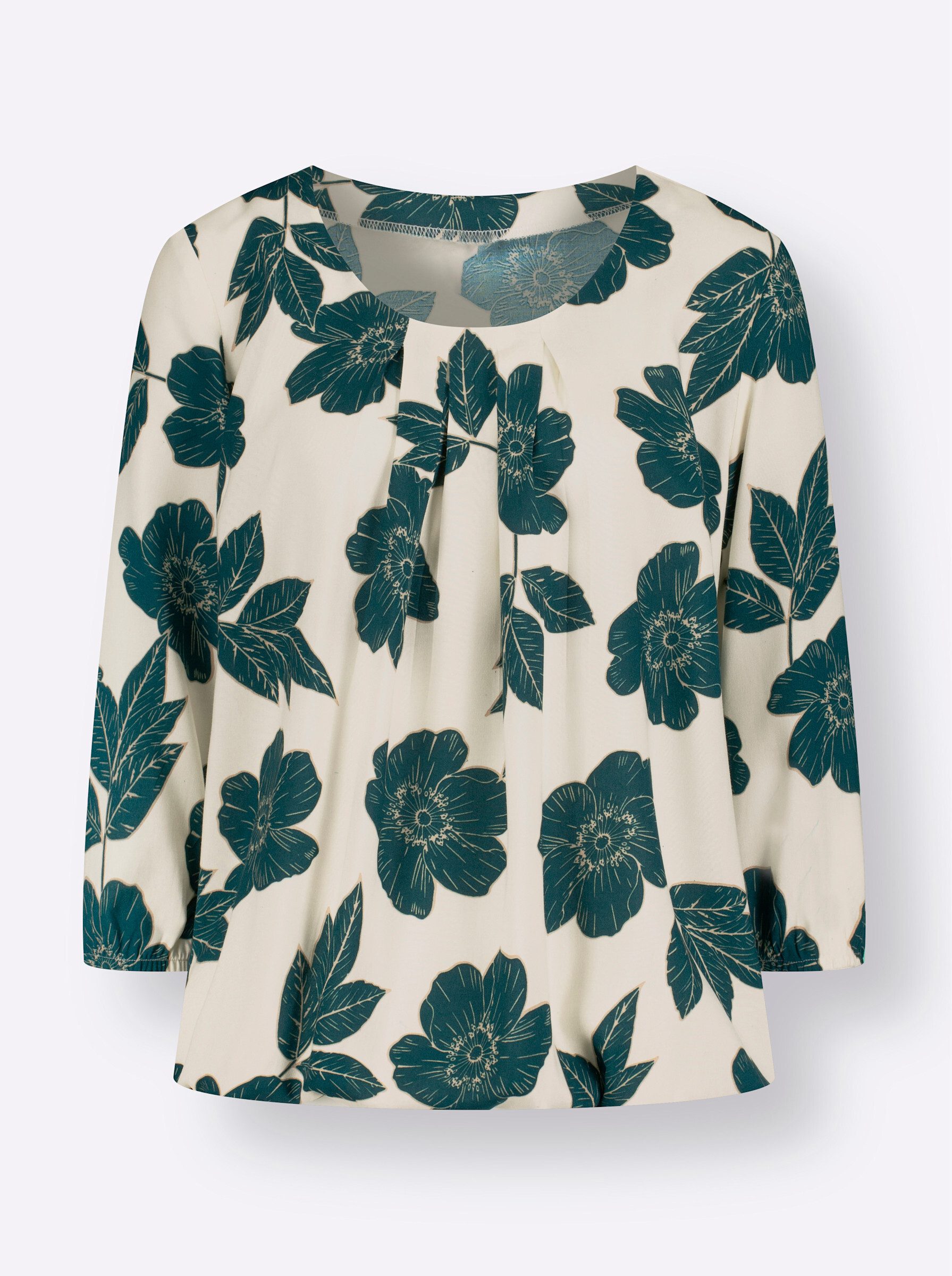 Klassische Bluse Schlupfbluse 3/4-Arm