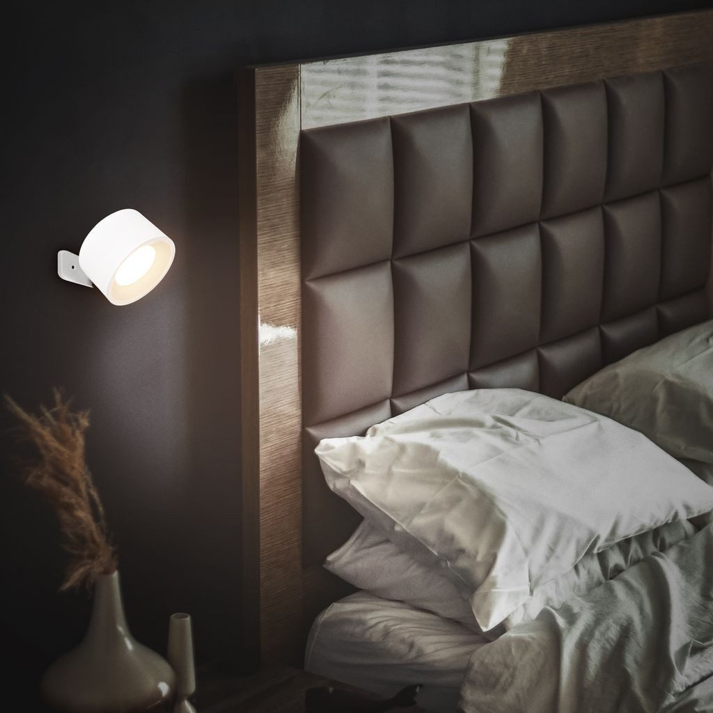 B.K.Licht Wandleuchte LED Akku Wandleuchte magnetisch CCT weiß - BKL1596, LED fest integriert, 2700K - Extra-Warmweiß, LED Wandlampe 4,5x8x9,5cm Weiß 2W Innen, ohne Stromanschluss