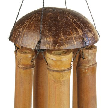 Macosa Home Windspiel Gartendeko draussen oder drinnen Heimdeko 100 cm (2 St), 2er Set Windspiel Bambus und Kokos Klangspiel