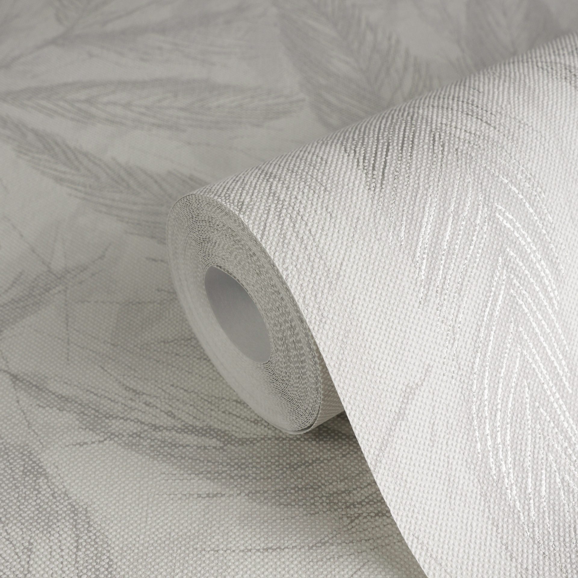 A.S. Création Vliestapete mit Blätter-Design natürliche Eleganz, strukturiert, matt, (1 St), Dekorative Vliestapete mit filigranem Blattmuster – Bild 3 von 5