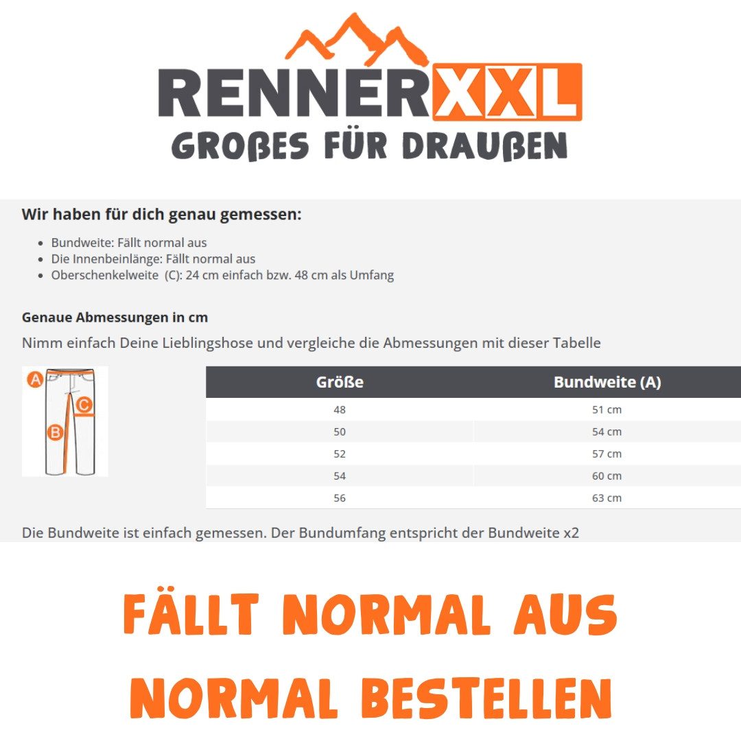 RennerXXL Fahrradhose Rhön Damen Wanderhose Bermuda große Größen Elastisch