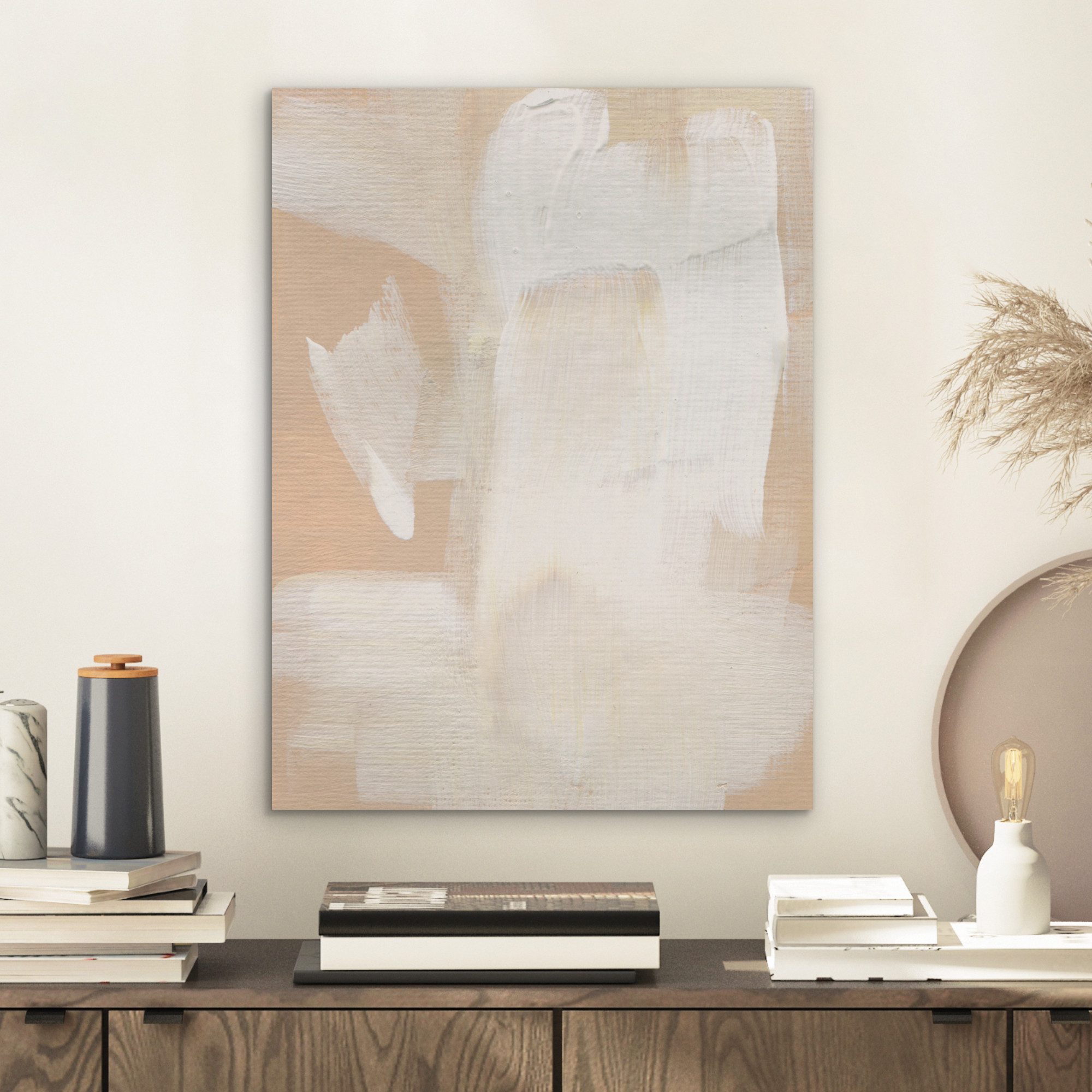 MuchoWow Gemälde Kunst - Weiß - günstig online kaufen