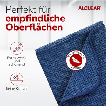 ALCLEAR 10820901 Microfasertuch Trockenwunder 10 St. 60x40cm-navy, Auto&Küche Mikrofasertuch (70% Polyester, 30% Polyamid, 40x60 cm)