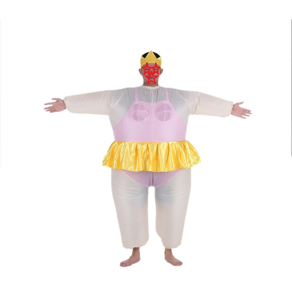 cocosity Aufblasbares Partyzubehör Aufblasbares Ballerina-Kostüm für die Weihnachtsfeier, Aufblasbar, Ballett-Stil, Handwäsche, Polyester