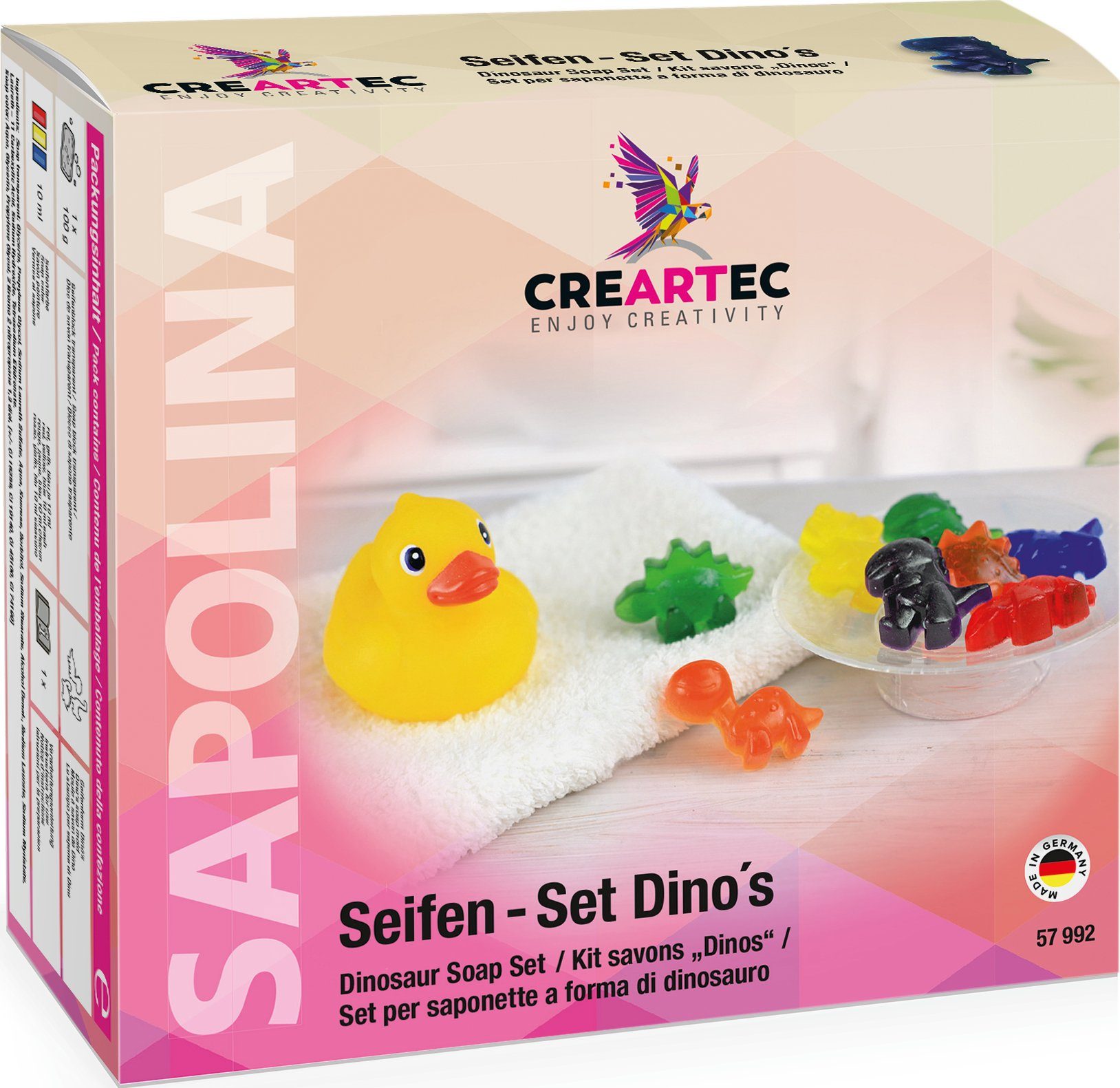 CREARTEC Bastelband Seifen-Set Dinos, 5 Teile