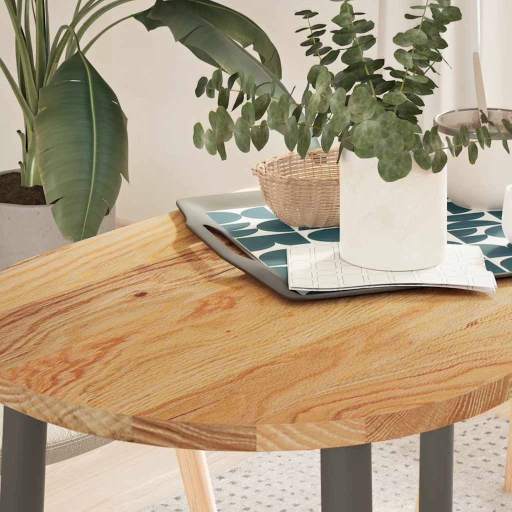 vidaXL Tischplatte 100 x 50 x 2 cm Tischplatte Hellbraun 100x50x2 cm Massivholz Eiche Ova