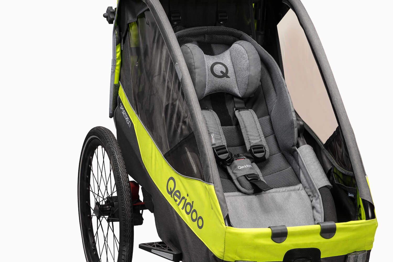 Qeridoo Fahrradkinderanhänger Hängematte Plus für Qeridoo Anhänger - Farbe: Grau