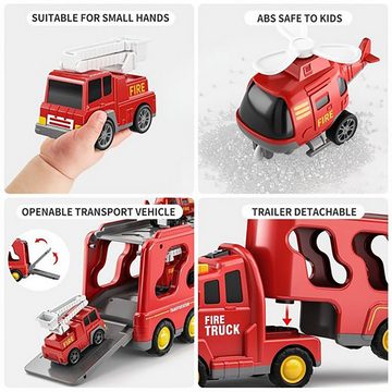 Gontence Spielzeug-Auto Spielzeug Feuerwehrauto, Stadttechnik-Auto, Polizeiauto-Set