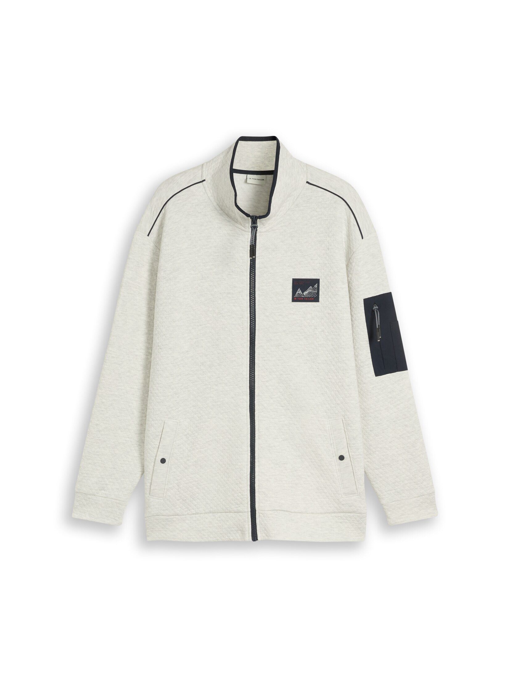 TOM TAILOR PLUS Sweatjacke Strick & Sweatshirts Plus Size - Sweatjacke mit Stehkragen