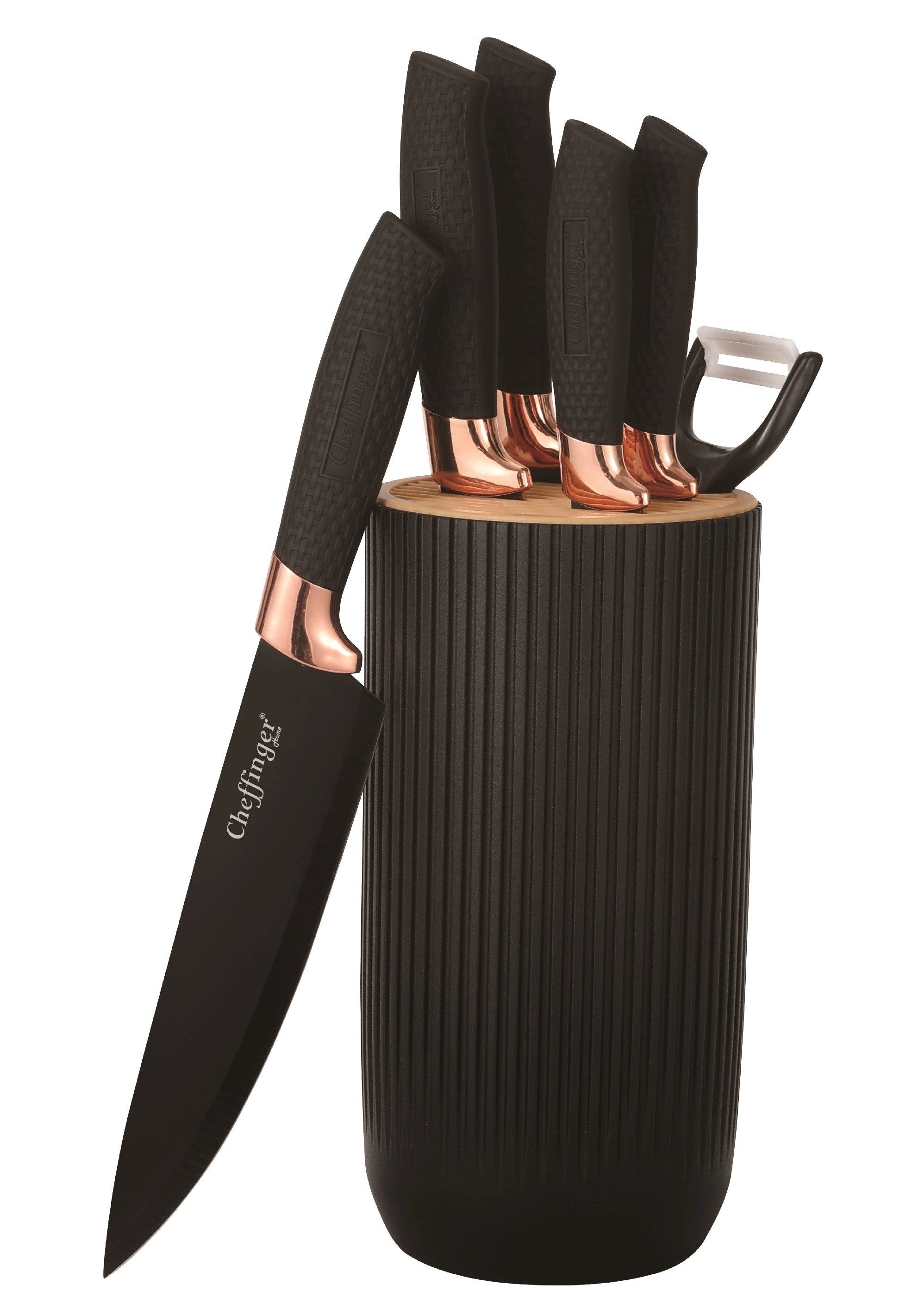 Rungassi Messerblock Messer Set Kochmesser Küchenmesser Messerständer Messerset 7-tlg