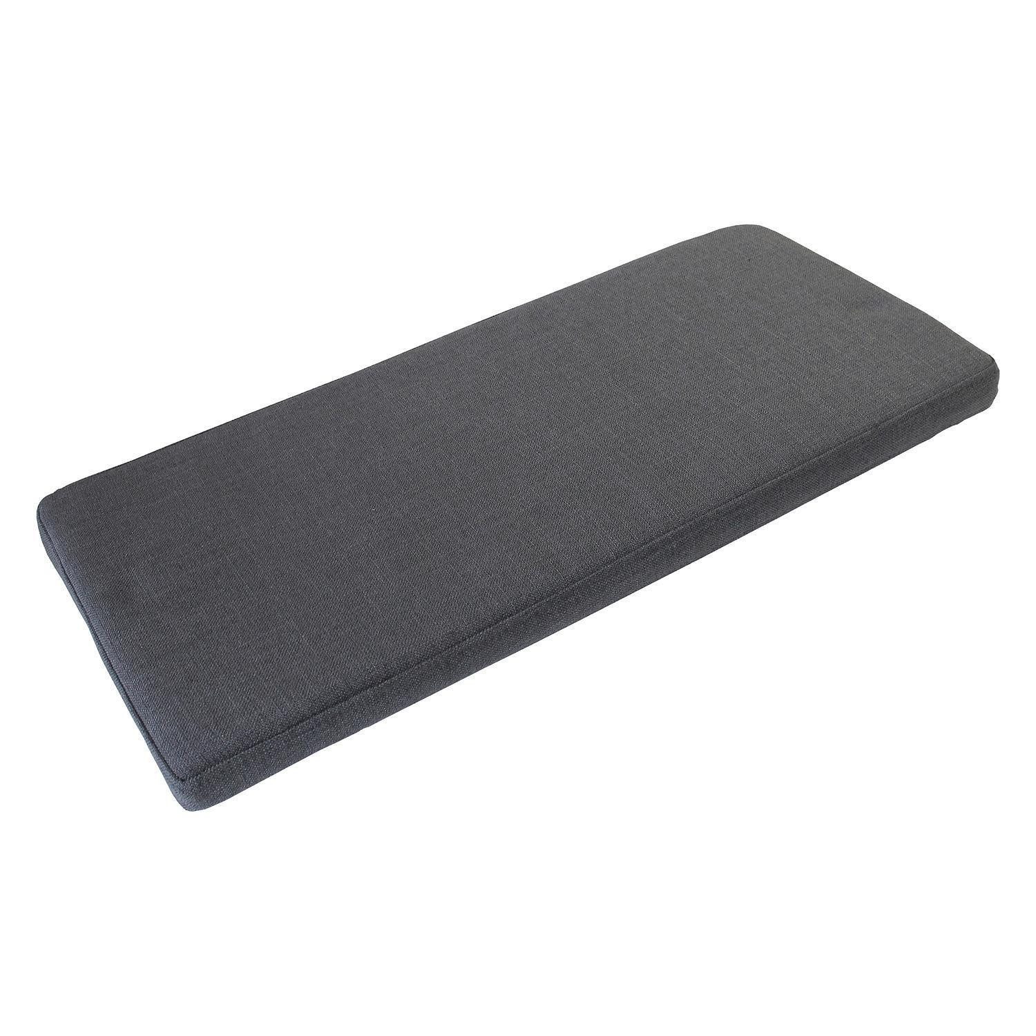 Vito Sitzkissen LOMENA, Anthrazit, Stoffbezug, Reißverschluss, inkl. 2 Anti-Rutschpads, L 89 x H 5 x T 36 cm