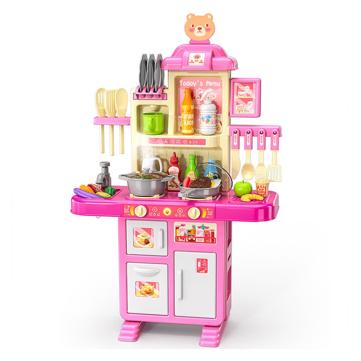 TEMI Kinder-Küchenset Küche Playset für Kinder Echte Klänge und Licht, (Set, 1), Indoor/Outdoor Spielküche für Kinder