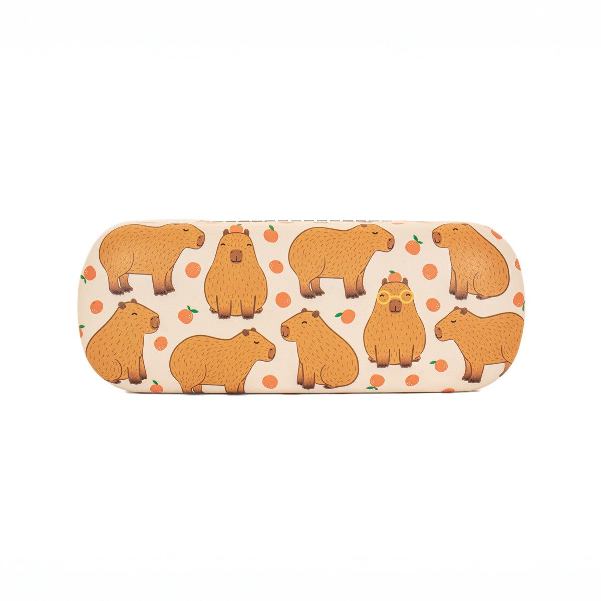 Sass & Belle Brillenetui Capybara, Hartschale, ca. 16 x 6 x 3,5 cm, Wasserschwein-Motiv